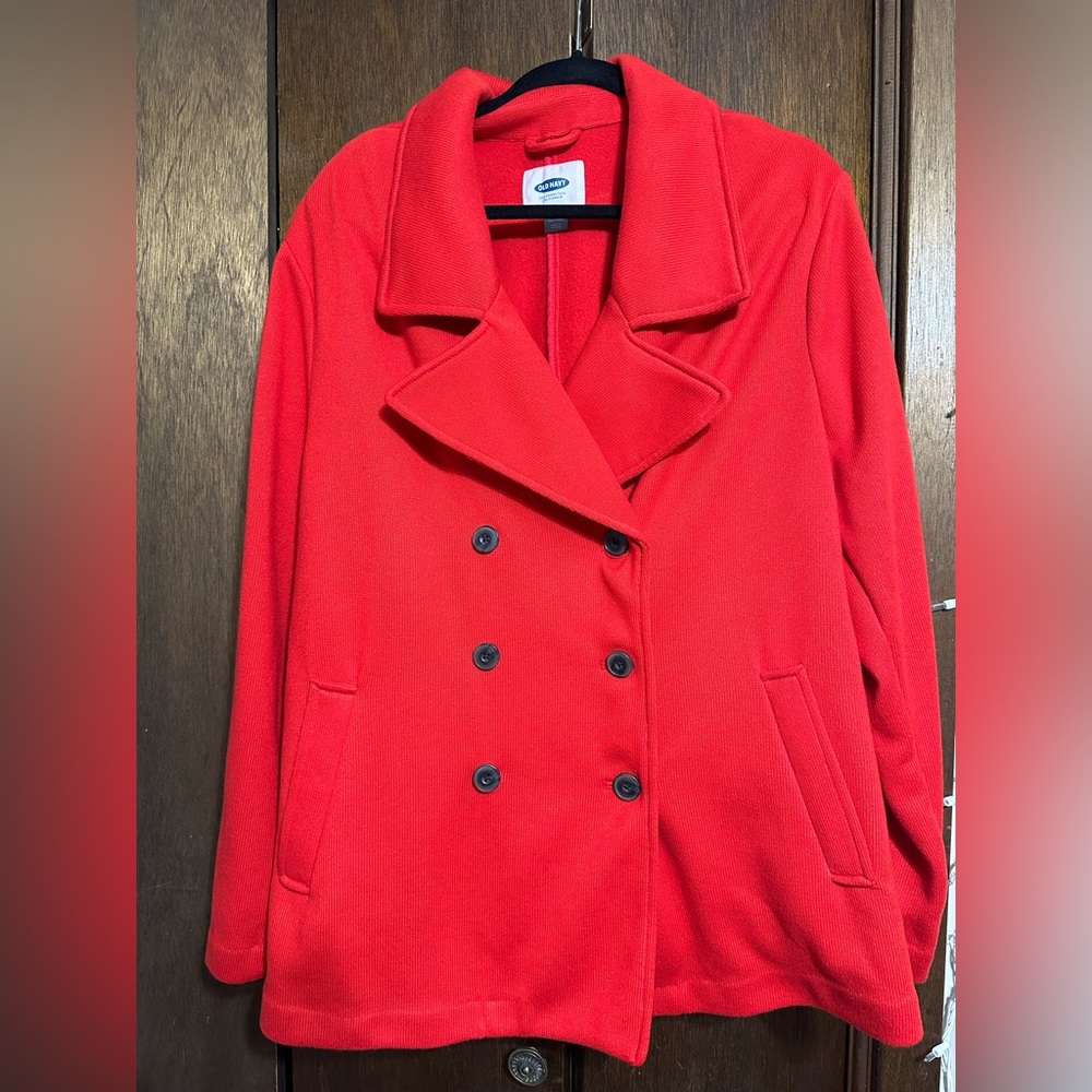 Old Navy pew coat/jacket, Red, 3x, never worn.